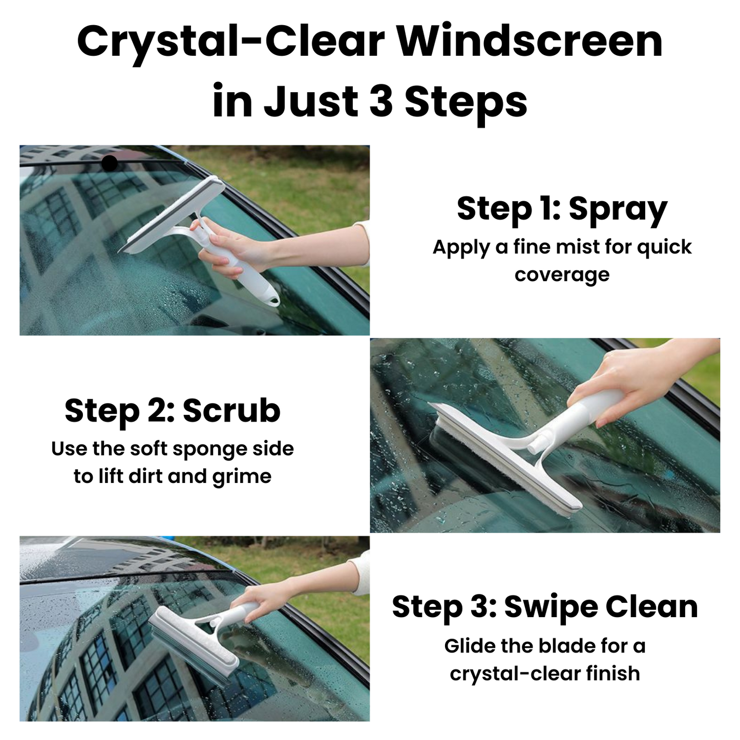 SwipeeMate - 3 in 1 Window & Surface Cleaning Tool